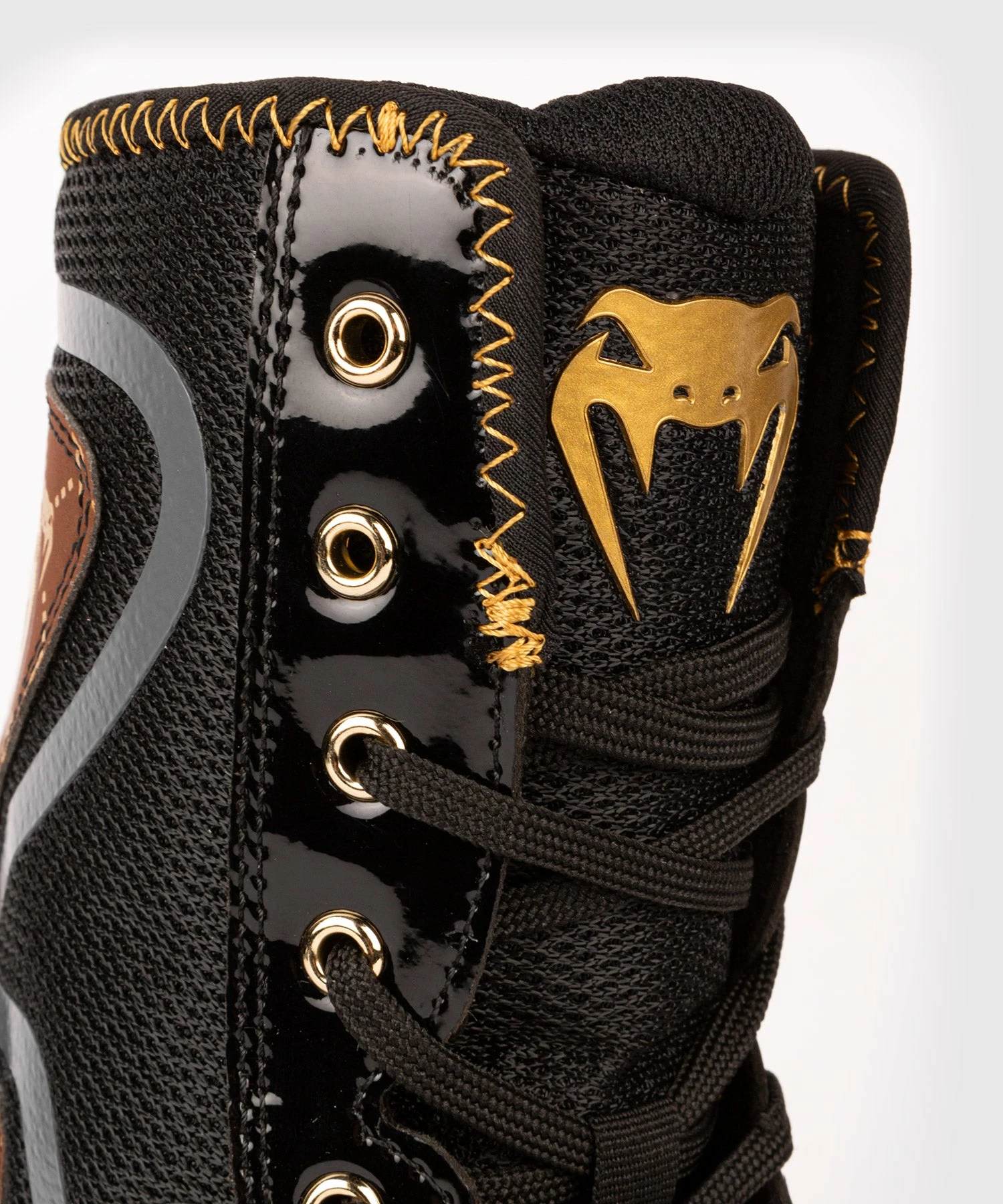 Venum Elite Evo Monogram Boxing Shoes - Black/Brown - Bilde 9