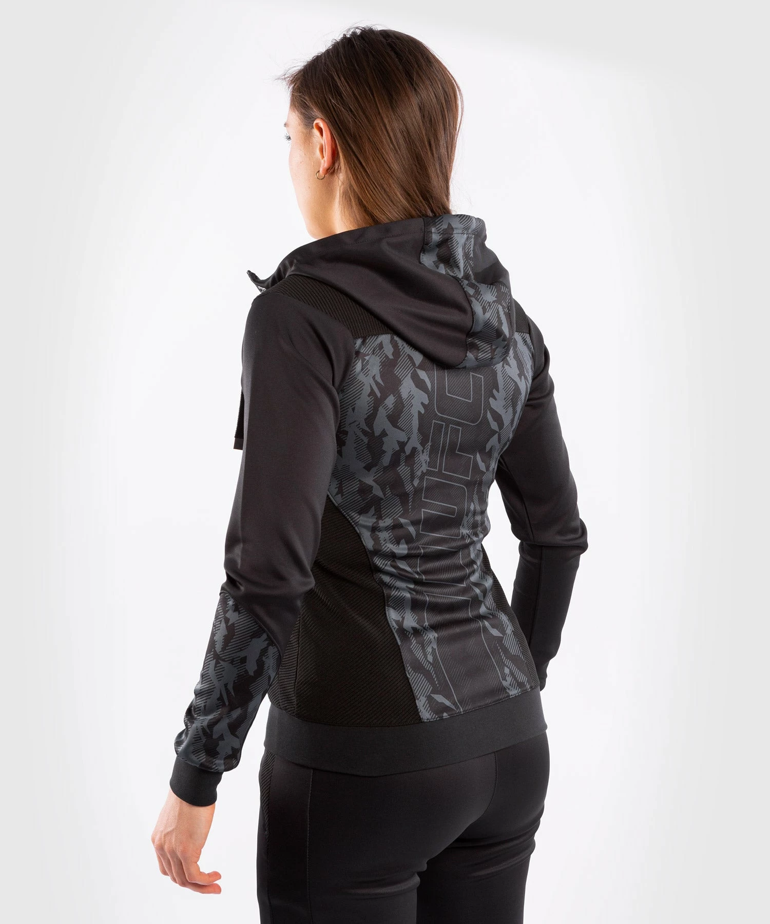 UFC Venum Authentic Fight Week Women's Zip Hoodie - Black 6 UFC Venum Authentic Fight Week Women's Zip Hoodie - Black - Bilde 4