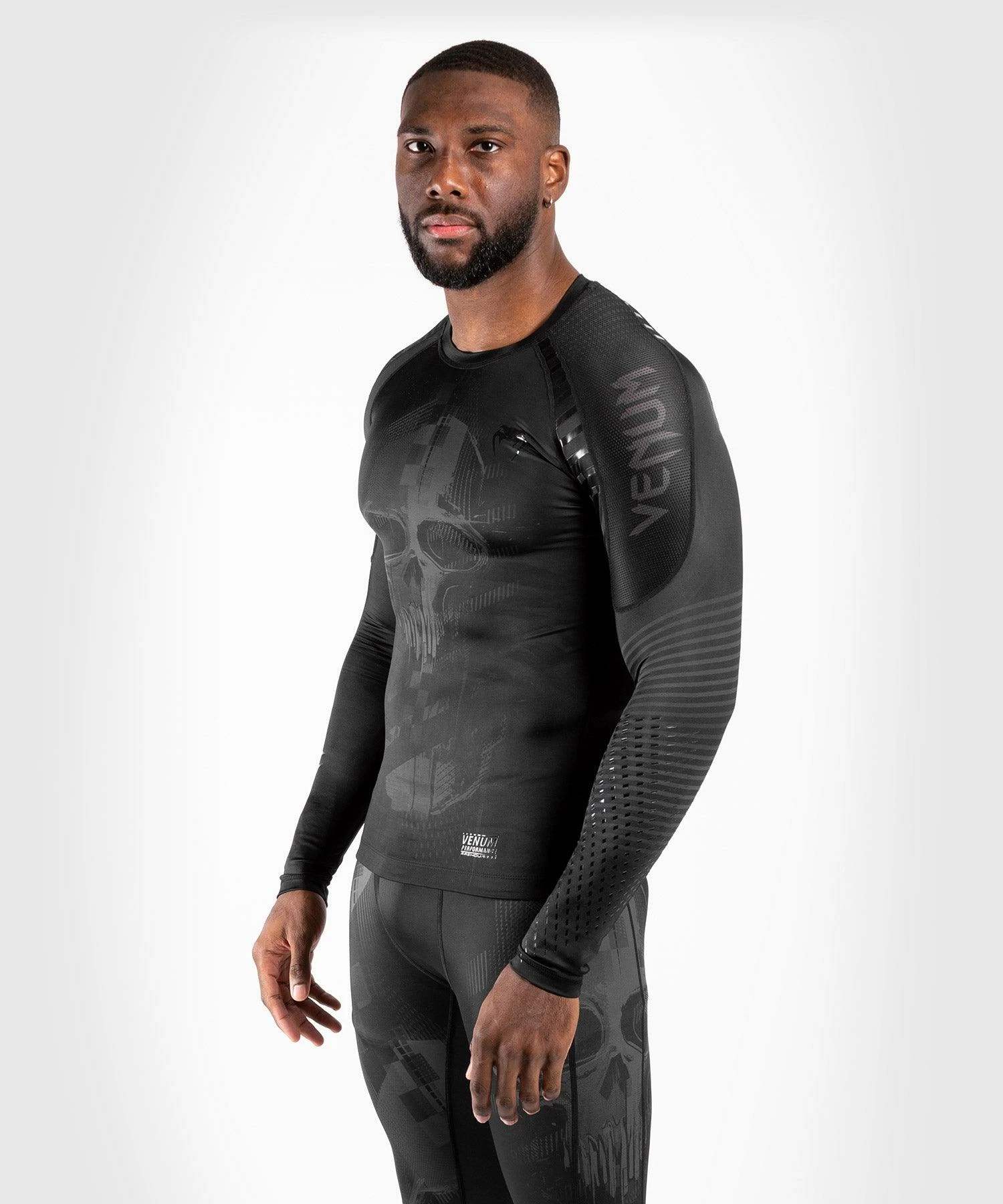 Venum Skull Rashguard - Long Sleeves - Black/Black - Bilde 3