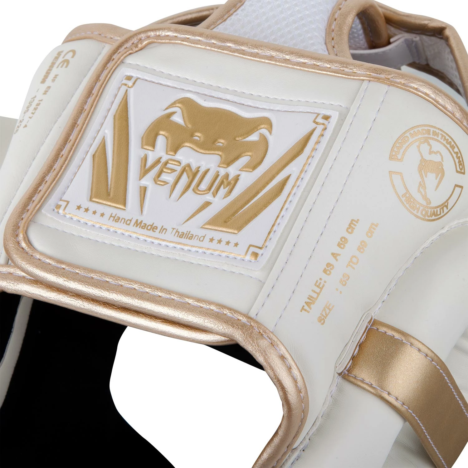 Venum Elite Headgear-White/Gold - Bilde 4