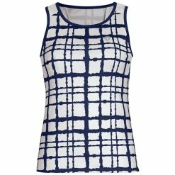 DUC Absolute Women’s Racer Tank (White/ Navy) [SALE]