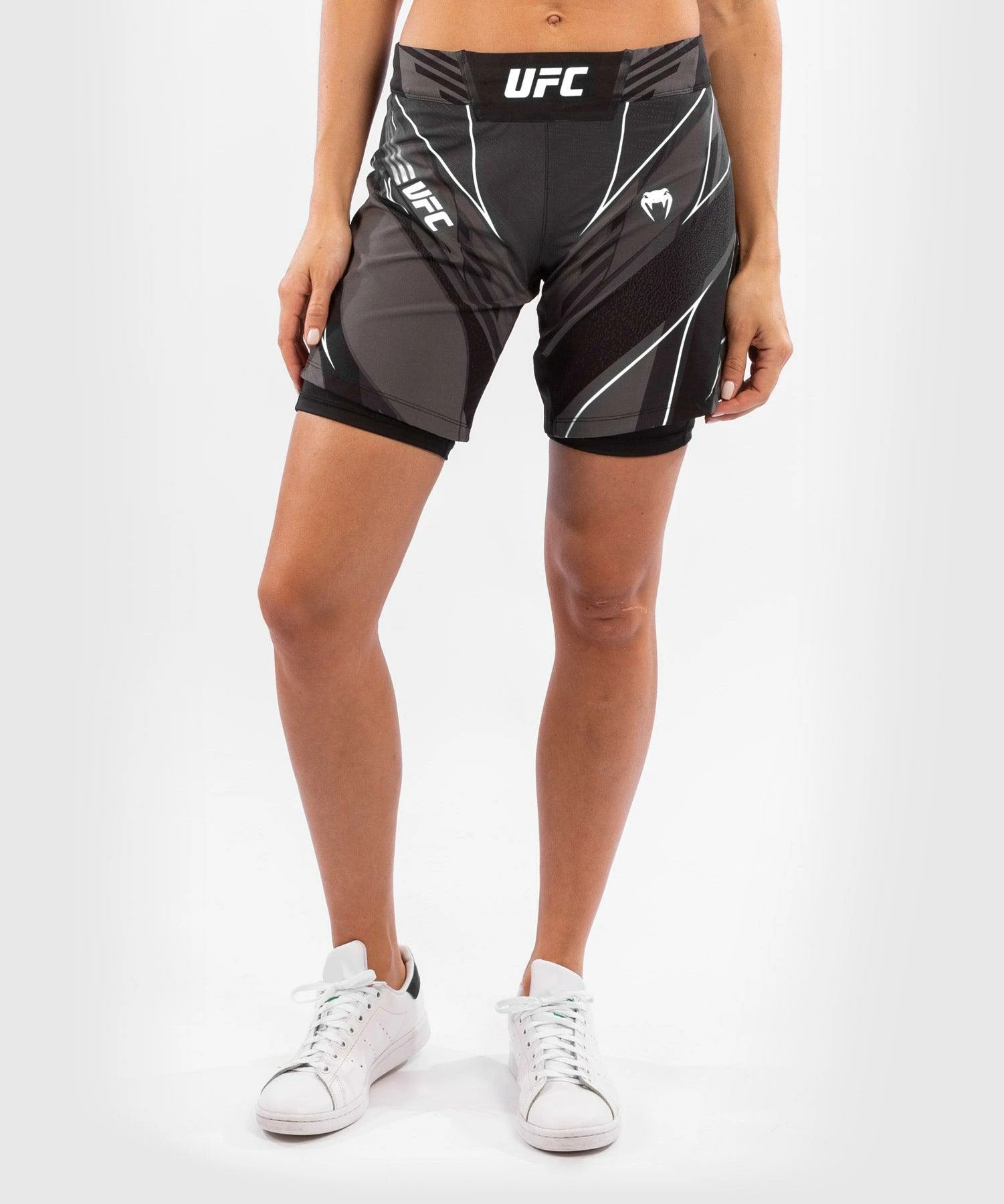 UFC Venum Authentic Fight Night Women's Shorts - Long Fit - Black 3 UFC Venum Authentic Fight Night Women's Shorts - Long Fit - Black