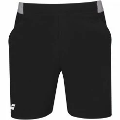 Babolat Men’s Compete Tennis Shorts W/ 7 Inch Inseam & Performance Polyester (Black/Black)