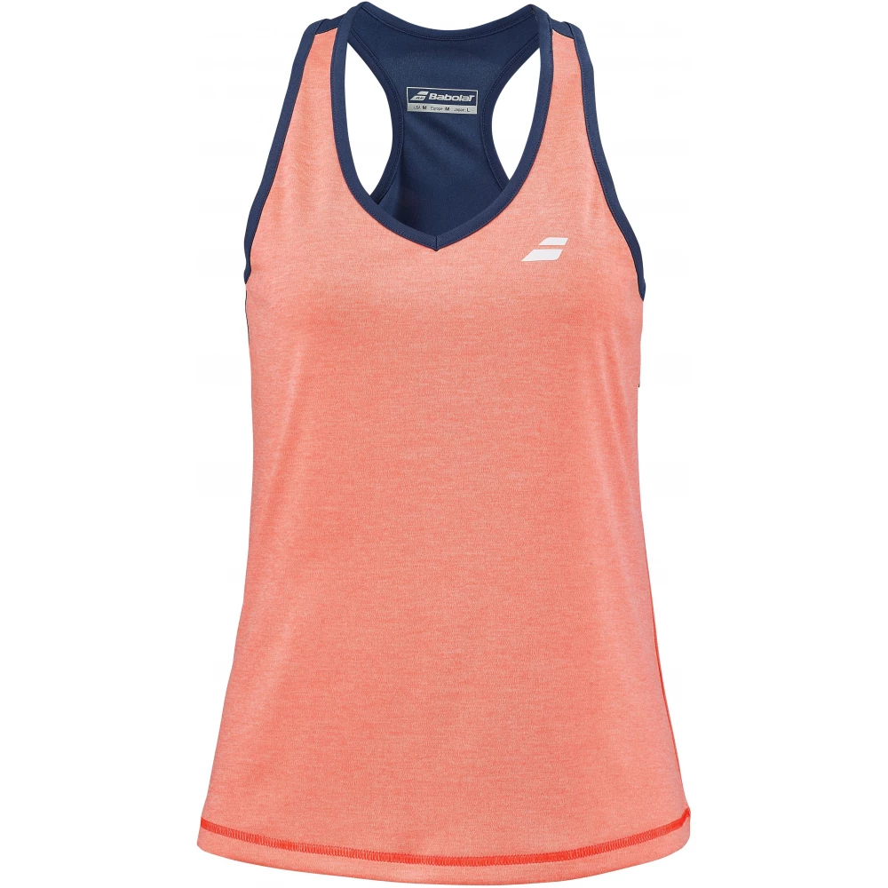 Babolat Women’s Play Tennis Tank Top (Fluo Strike/Estate Blue)