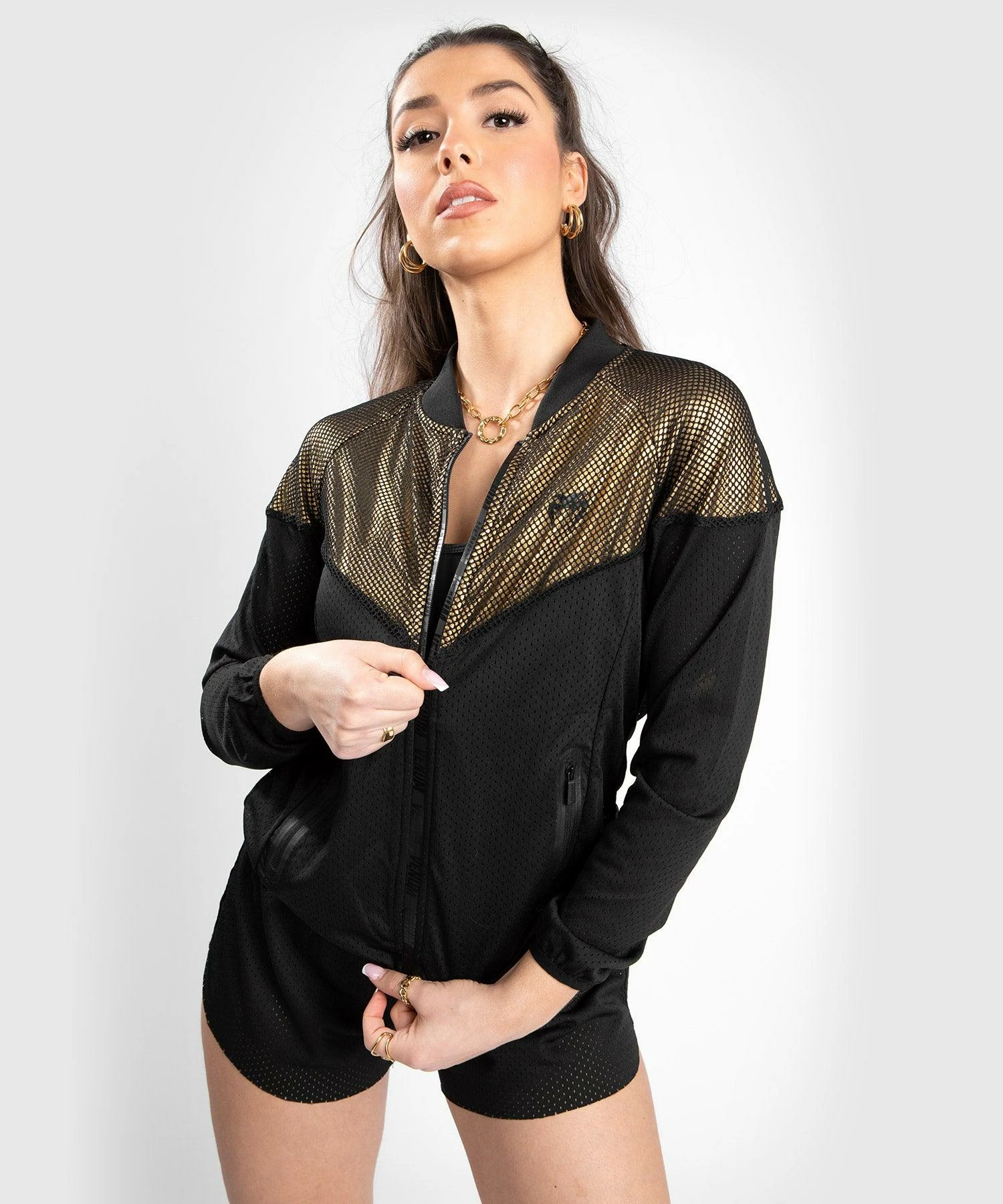 Venum Lightning Mesh Jacket - For Women - Black/Gold 3 Venum Lightning Mesh Jacket - For Women - Black/Gold