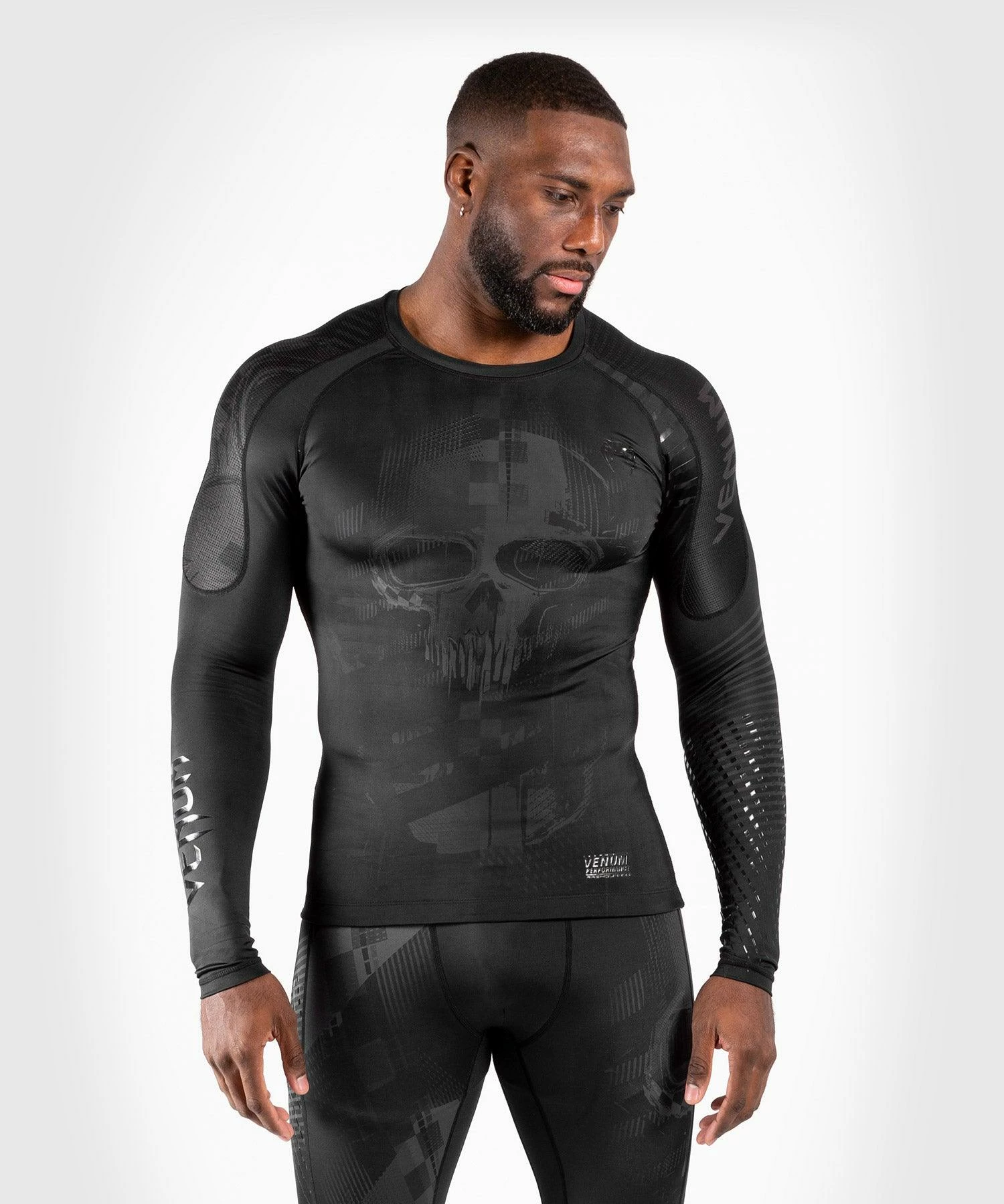 Venum Skull Rashguard - Long Sleeves - Black/Black