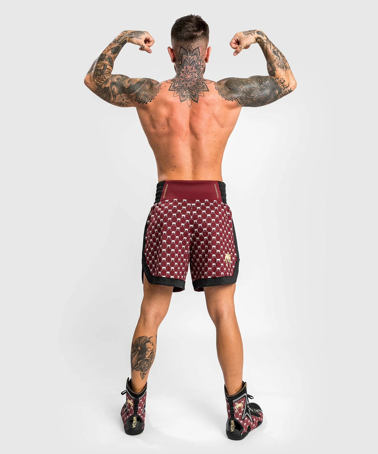 Venum Monogram Boxing Short - Black/Burgundy 6 Venum Monogram Boxing Short - Black/Burgundy - Bilde 4