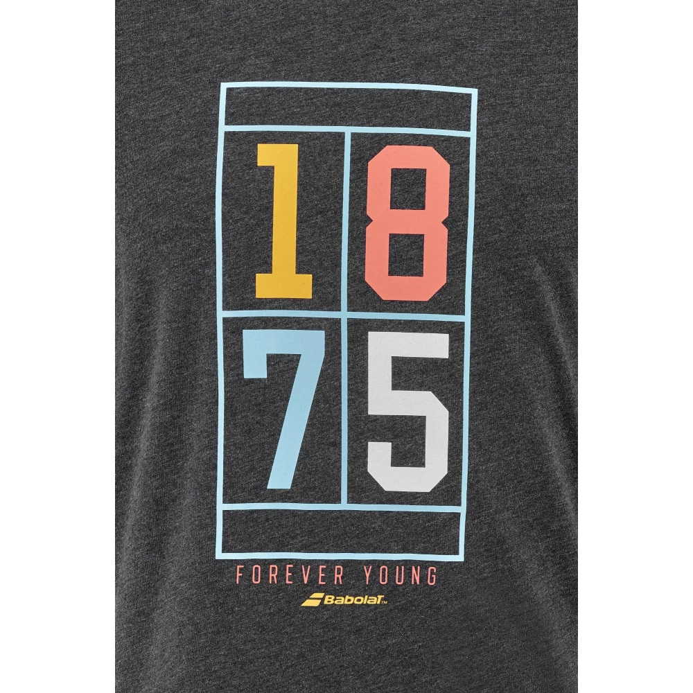 Babolat Men’s Exercise Vintage Crew Neck Tennis Tee (Black Heather) - Bilde 3