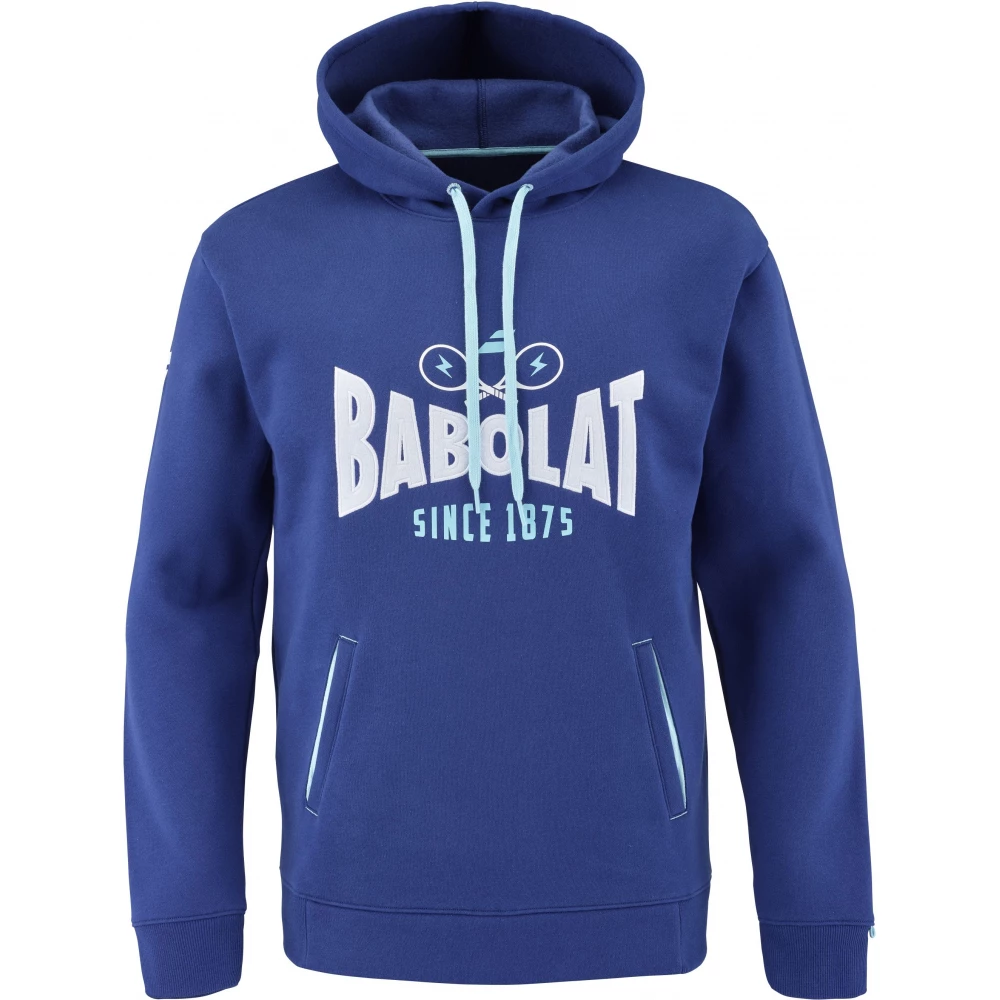 Babolat Men’s Exercise Hooded Tennis Training Sweatshirt (Estate Blue) 3 Babolat Men’s Exercise Hooded Tennis Training Sweatshirt (Estate Blue)
