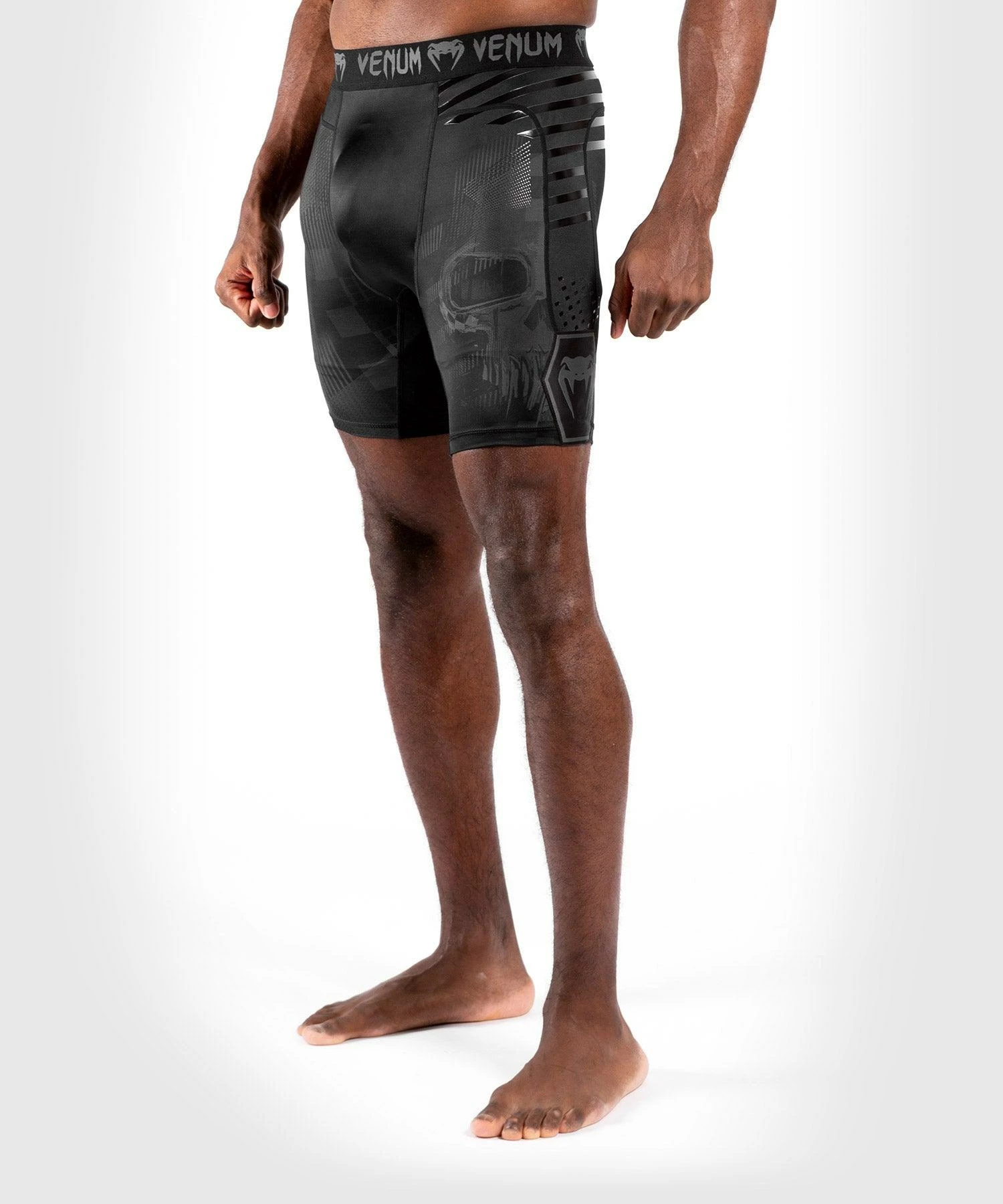 Venum Skull Vale Tudo Shorts - Black/Black 5 Venum Skull Vale Tudo Shorts - Black/Black - Bilde 3
