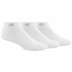 Adidas Women’s Cushioned II Low Cut Socks (3-Pair), White/Clear Onix