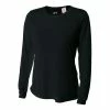 A4 Women’s Performance Long-Sleeve Crew Neck Shirt (Black) -Boxing Elegant Butikk 5382 fl1 1000 1000