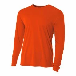 A4 Men’s Performance Long Sleeve Crew (Orange)