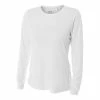 A4 Women’s Performance Long-Sleeve Crew Neck Shirt (White) -Boxing Elegant Butikk 5537 fl1 1000 1000