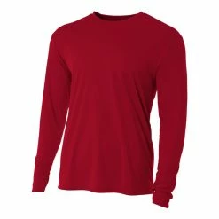 A4 Men’s Performance Long Sleeve Crew (Cardinal)