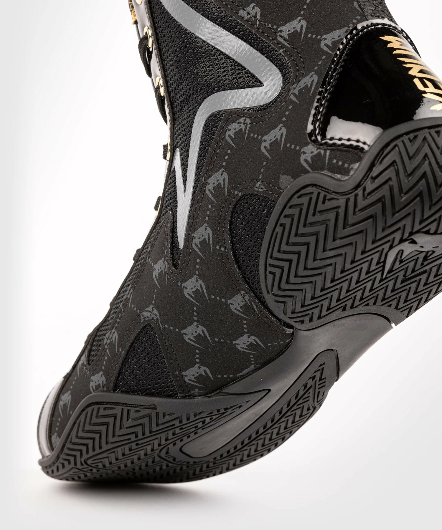 Venum Elite Evo Monogram Boxing Shoes - Black - Bilde 5