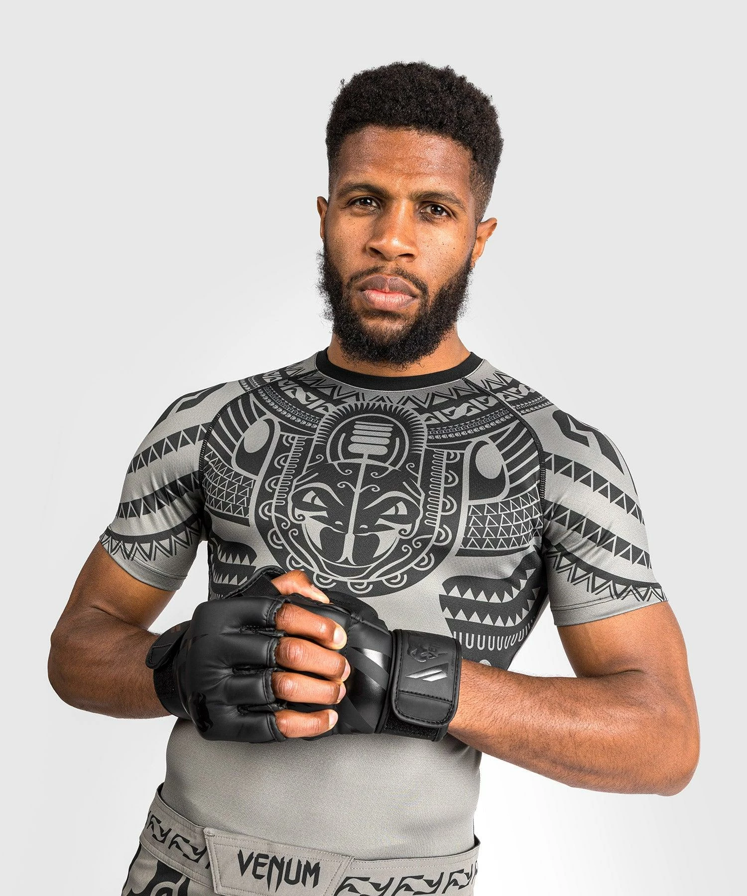 Venum Nakahi Rashguard - Short Sleeves - Grey