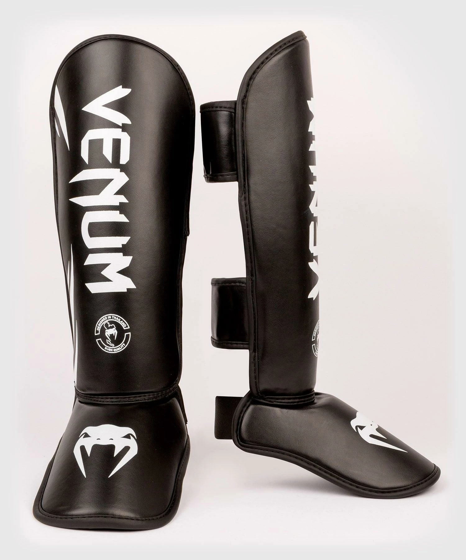 Venum Challenger Kids Shin Guards - Black/White 4 Venum Challenger Kids Shin Guards - Black/White - Bilde 2