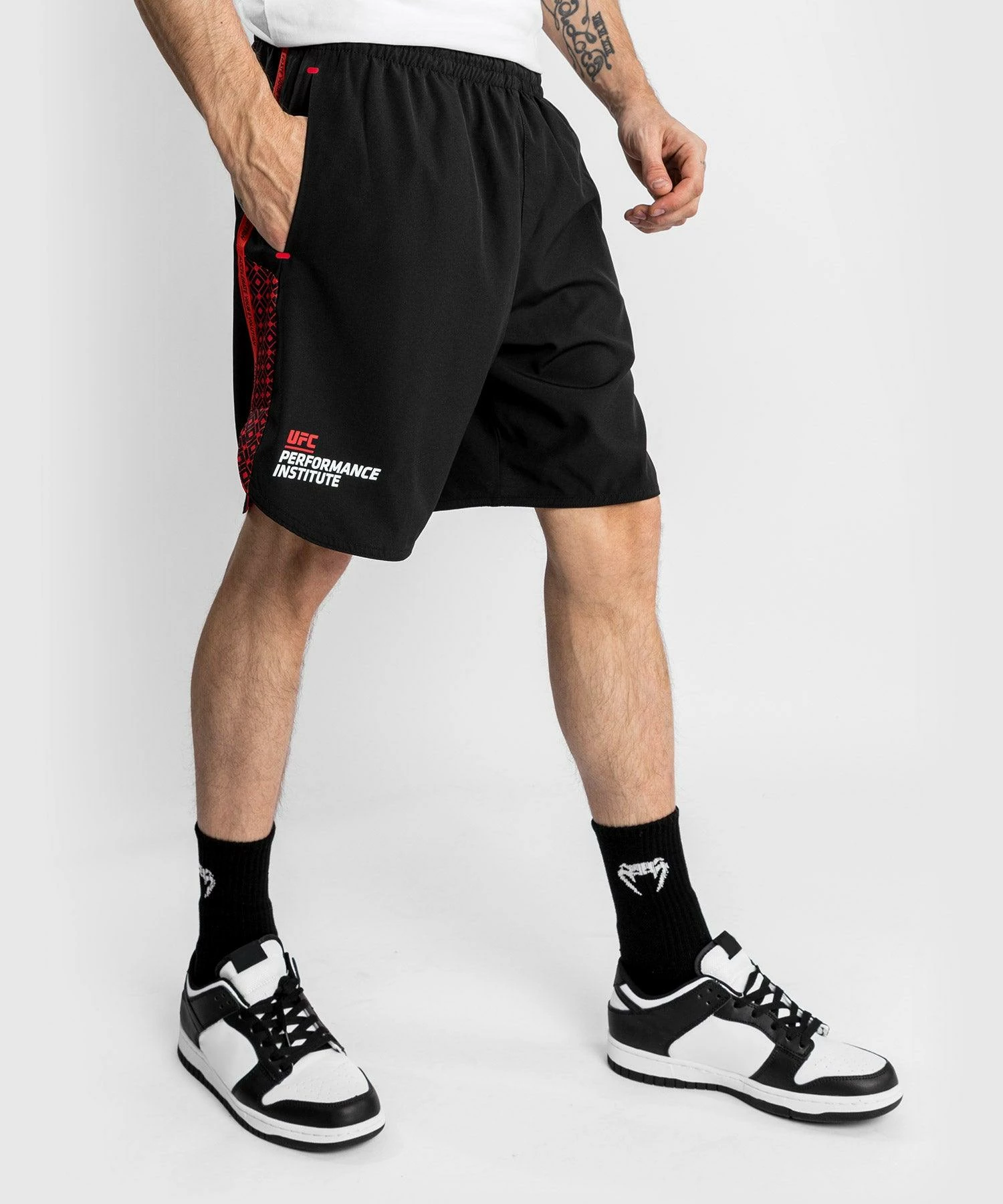 UFC Venum Performance Institute Training Short - Black/Red 3 UFC Venum Performance Institute Training Short - Black/Red