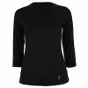 Sofibella Women’s Classic 3/4 Sleeve Tennis Top (Black) 2 Sofibella Women’s Classic 3/4 Sleeve Tennis Top (Black) -Boxing Elegant Butikk 7004 front black 1000 1000