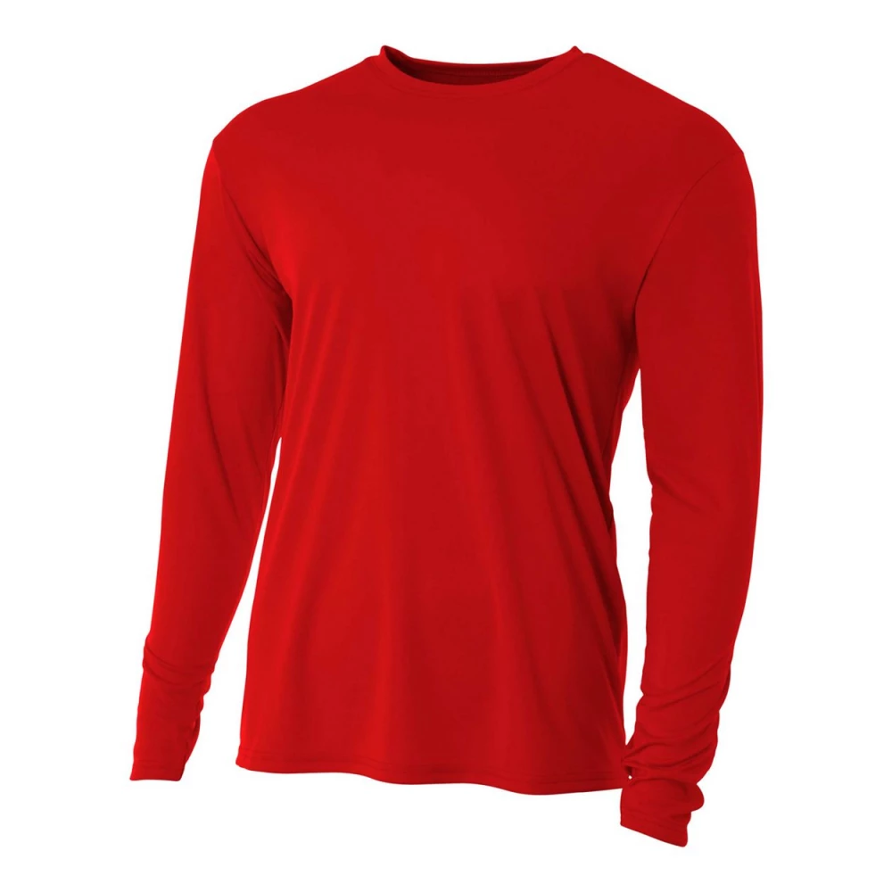A4 Men’s Performance Long Sleeve Crew (Scarlet) 3 A4 Men’s Performance Long Sleeve Crew (Scarlet)