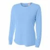 A4 Women’s Performance Long-Sleeve Crew Neck Shirt (Light Blue) -Boxing Elegant Butikk 7997 fl1 1000 1000