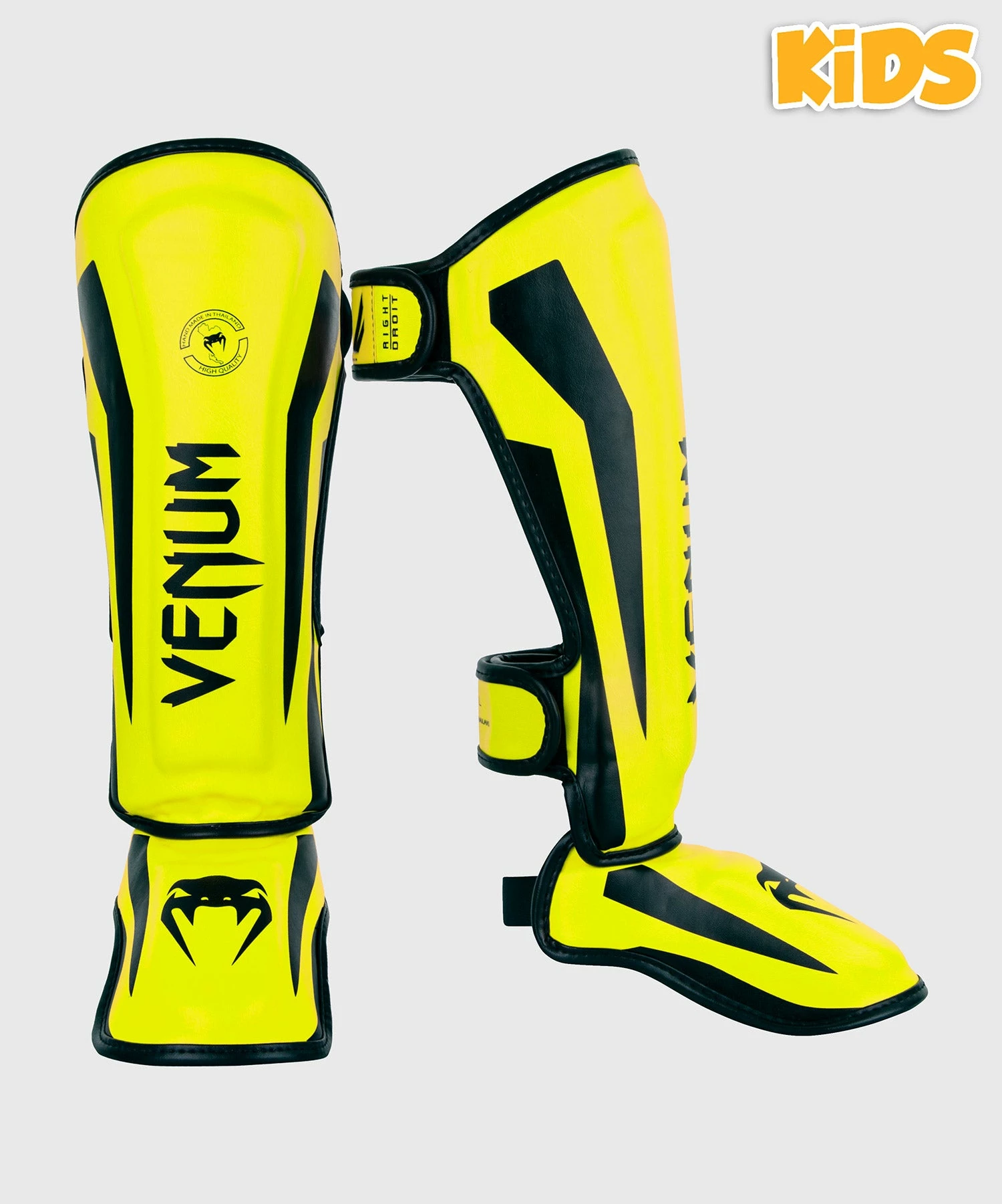 Venum Elite Shin Guards Kids - Exclusive - Neo Yellow 3 Venum Elite Shin Guards Kids - Exclusive - Neo Yellow