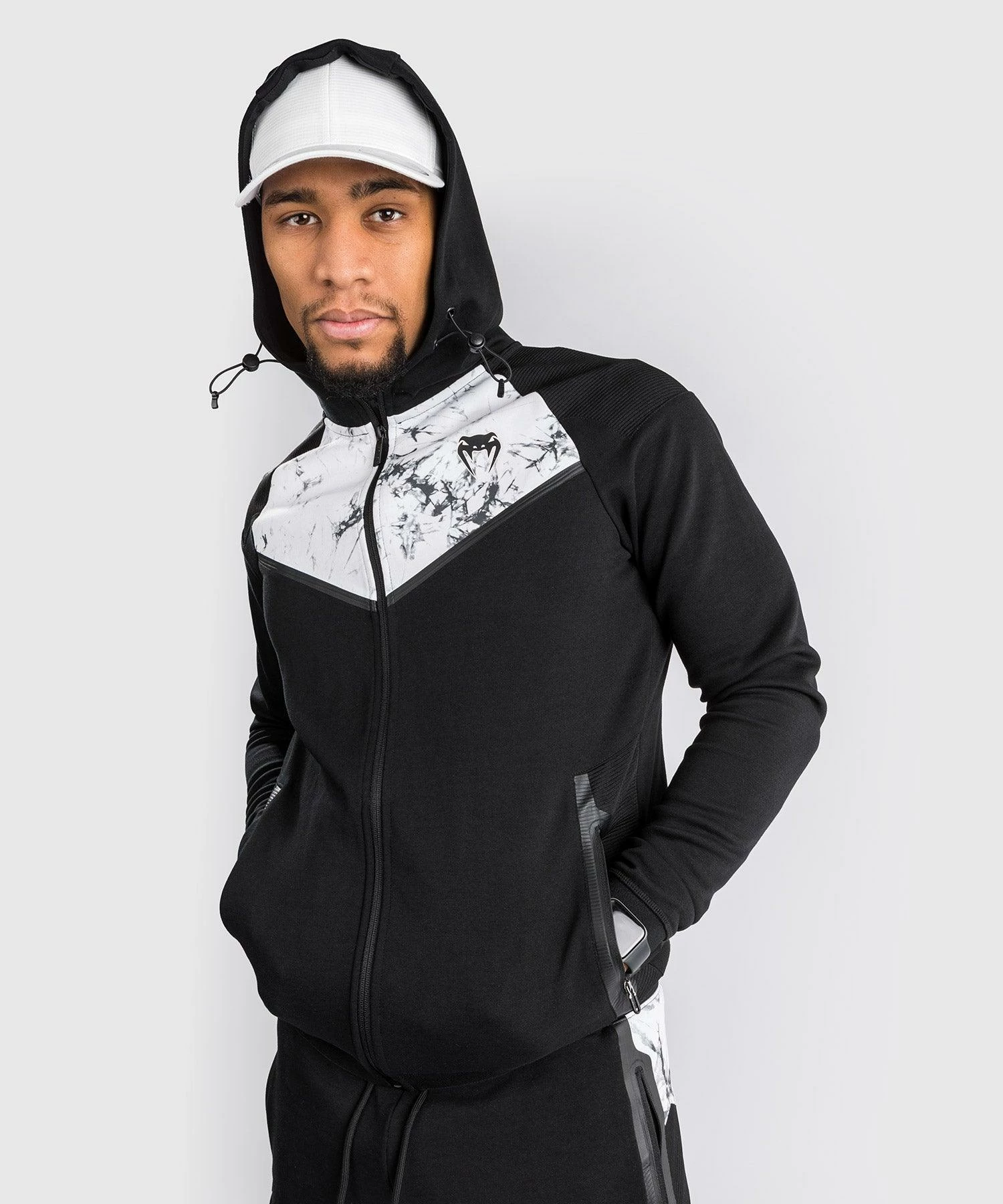 Venum Laser Evo 2.0 Hoodie - Black/Marble 5 Venum Laser Evo 2.0 Hoodie - Black/Marble - Bilde 3