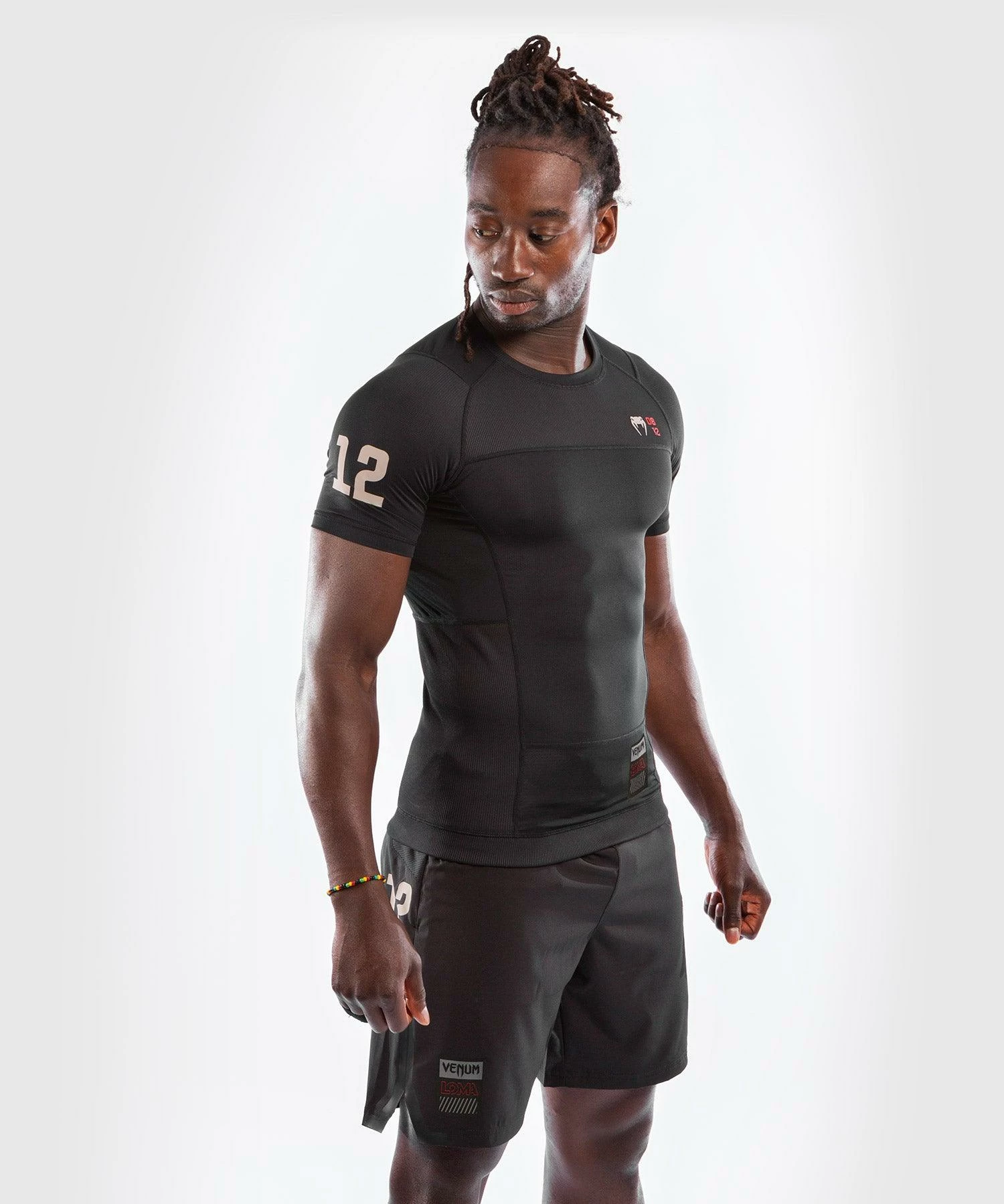 Venum Loma 08-12 Rashguard Short Sleeves - Black