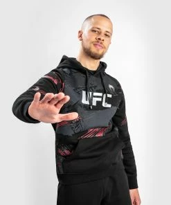 UFC Venum Authentic Fight Week Men's 2.0 Pullover Hoodie - Black/Red