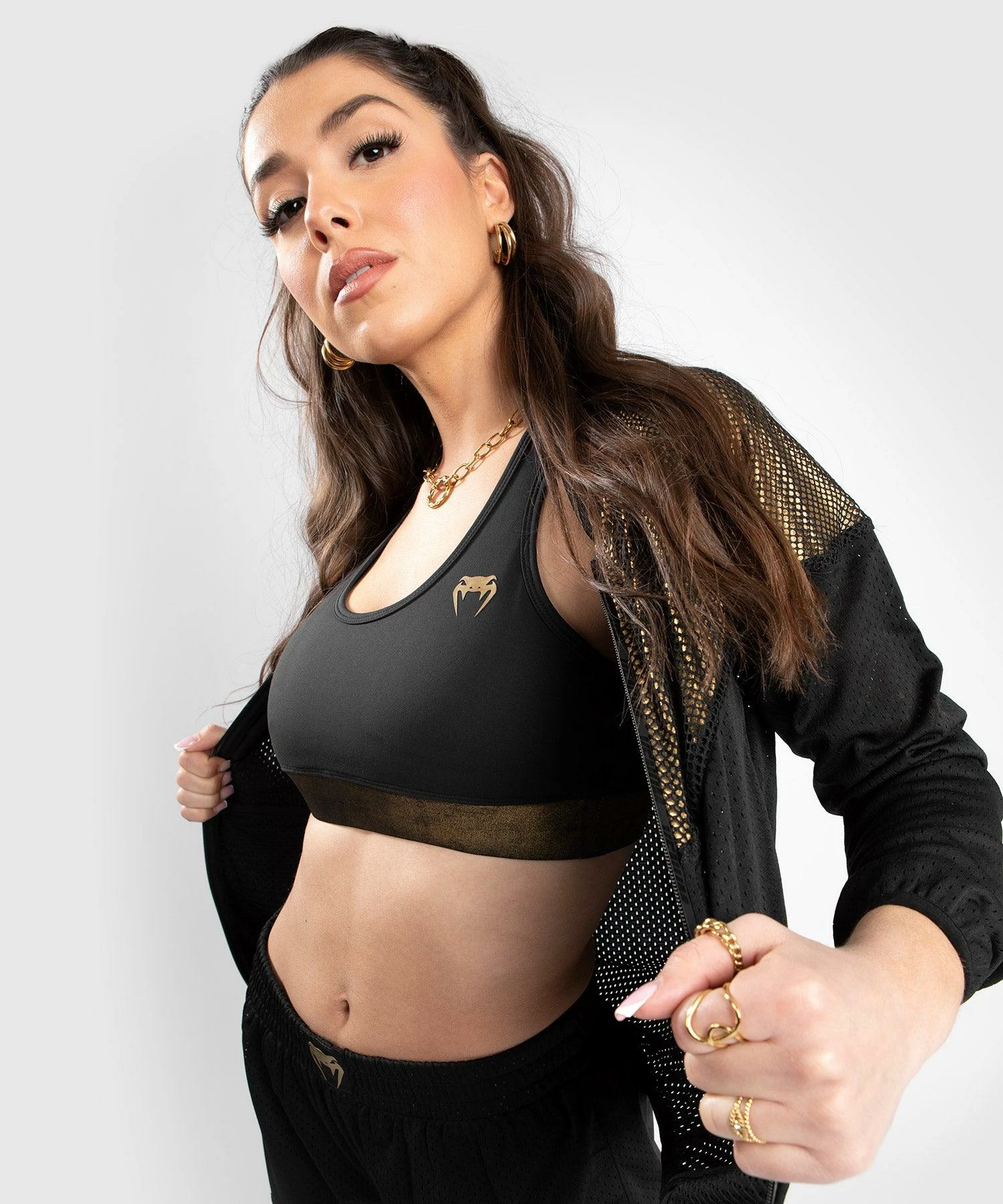 Venum Lightning Mesh Jacket - For Women - Black/Gold 10 Venum Lightning Mesh Jacket - For Women - Black/Gold - Bilde 8
