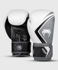 Venum Boxing Gloves Contender 2.0 - White/Grey-Black -Boxing Elegant Butikk BG CONTENDER 2.0 WHITE GREY BLACK HD 02
