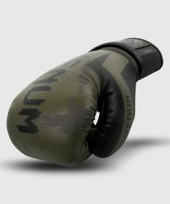Venum Elite Boxing Gloves - Khaki Camo -Boxing Elegant Butikk BG ELITE 3.0 KAKI BLACK 1500 04 1