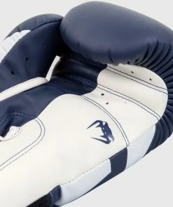 Venum Elite Boxing Gloves - White/Navy Blue -Boxing Elegant Butikk BG ELITE NAVYBLUE WHITE HD 06