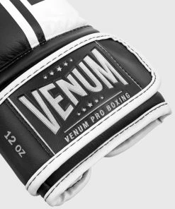 Venum Shield Pro Boxing Gloves Velcro - Black/White -Boxing Elegant Butikk BG PROBOXING SHIELD BLACK WHITE HD 03