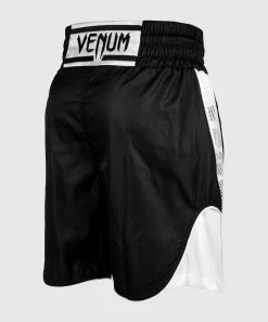 Venum Elite Boxing Shorts - Black/White -Boxing Elegant Butikk BOXING SHORT ELITE BLACK WHITE HD 04