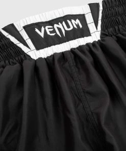 Venum Elite Boxing Shorts - Black/White -Boxing Elegant Butikk BOXING SHORT ELITE BLACK WHITE HD 05