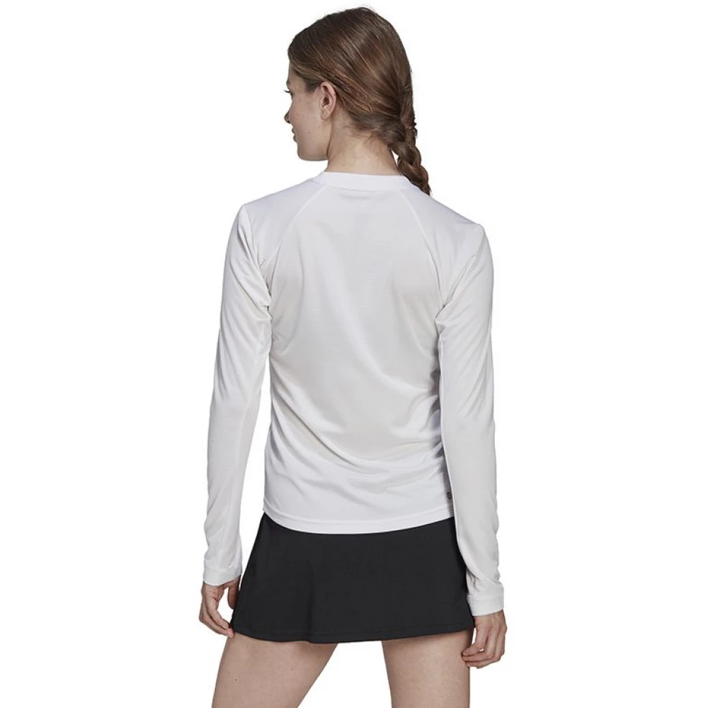 Adidas Women’s FreeLift Long Sleeve Tennis Tee (White) - Bilde 3