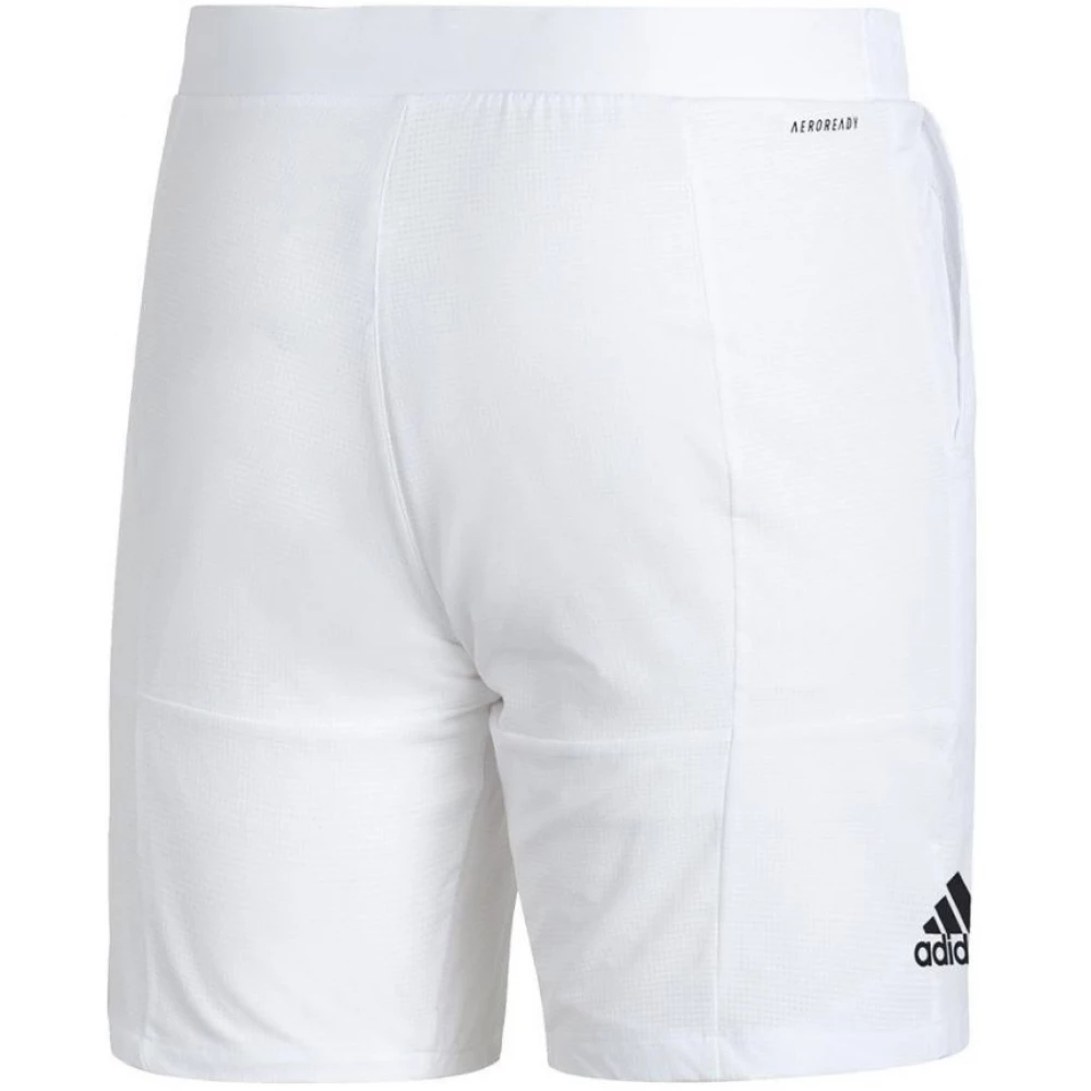 Adidas Men’s Ergo 7 Inch Tennis Shorts (White/Black) - Bilde 2