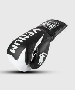 Venum Hammer Pro Boxing Gloves - With Laces - Black/White