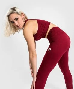 Venum Sparring Seamless 7/8 Leggings - For Women - Burgundy -Boxing Elegant Butikk LEGGINGS 7 8 SPARRING BURGUNDY 04