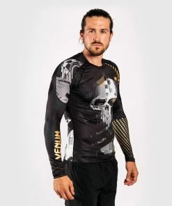 Venum Skull Rashguard - Long Sleeves - Black -Boxing Elegant Butikk RASH LS SKULL BLACK SD 03 1
