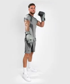 Venum Stone Rashguard - Short Sleeves - Mineral Green -Boxing Elegant Butikk RASH SS STONE MINERAL GREEN 02