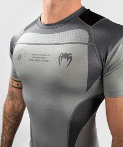 Venum Stone Rashguard - Short Sleeves - Mineral Green -Boxing Elegant Butikk RASH SS STONE MINERAL GREEN 06