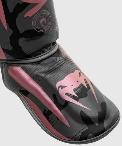Venum Elite Shin Guards - Black/Pink Gold -Boxing Elegant Butikk SHINGUARD ELITE 3.0 PINK GREY 1500 03 1