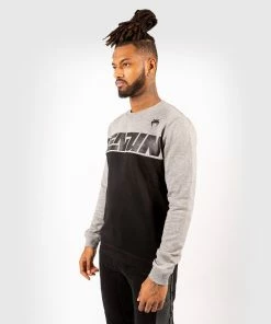 Venum Connect Crewneck Sweatshirt - Black/Heather Grey -Boxing Elegant Butikk SWEAT CONNECT BLACK GREY FONCE 18