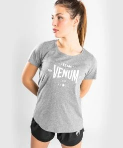 Venum Team 2.0 T-Shirt - For Women - Light Heather Grey -Boxing Elegant Butikk TS TEAM2.0 LIGHT HEATHER GREY 08