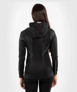 UFC Venum Fighters Authentic Fight Night Women's Walkout Hoodie - Black -Boxing Elegant Butikk VNMUFC 00013 001 04B 2 1 1