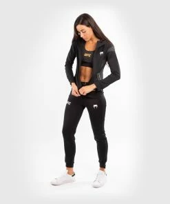 UFC Venum Personalized Authentic Fight Night Women's Walkout Hoodie - Black -Boxing Elegant Butikk VNMUFC 00013 001 16 2 1