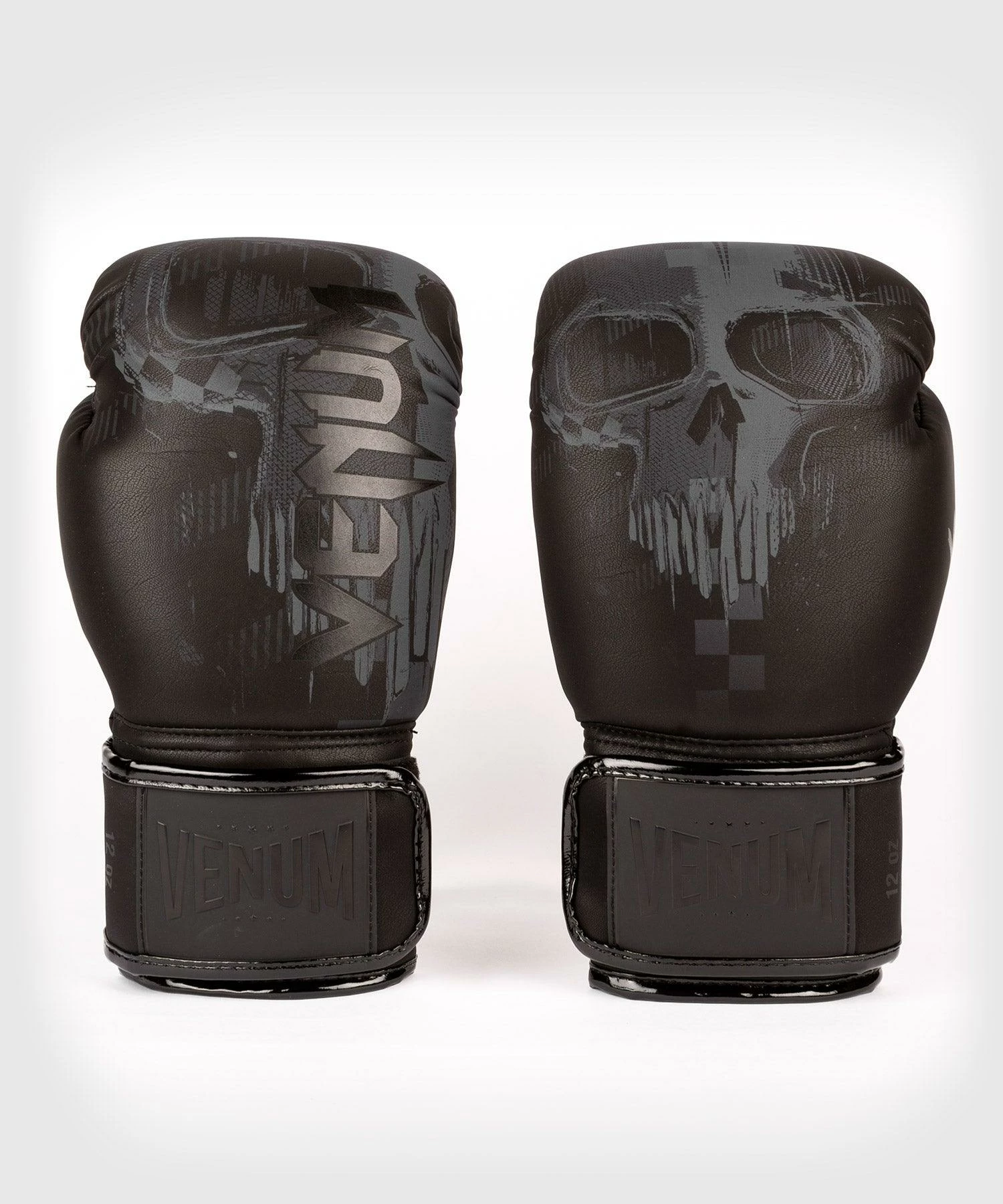 Venum Skull Boxing Gloves - Black/Black